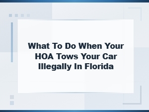 Florida Hoa Illegal Tow Dispute Letter Template